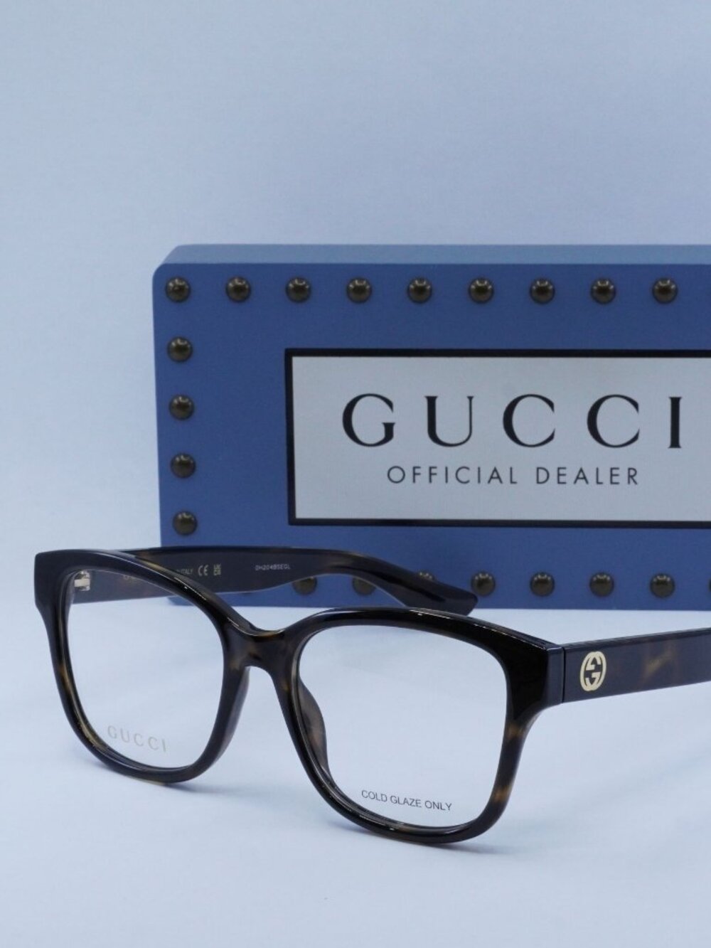 Gucci GG1340O 002 Square Eyeglasses 54mm - Dark Havana